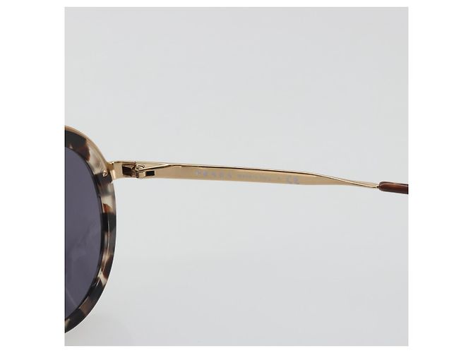 Gafas de sol PRADA Metal Brown Champagne Gold Auth 196722M Castaño Dorado - vista 8