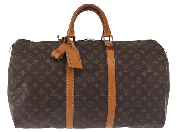 LOUIS VUITTON Monogram Keepall 50 Boston Bag M41426 LV Auth 194861 Monogramma - vista 13