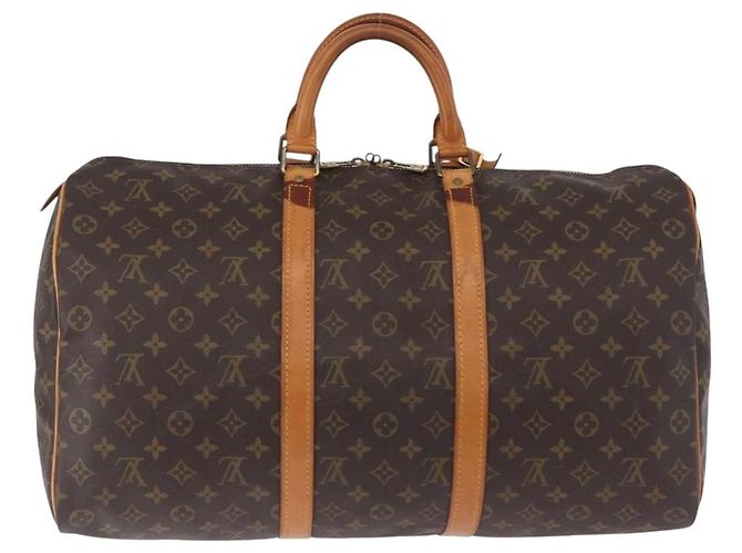LOUIS VUITTON Monogram Keepall 50 Boston Bag M41426 LV Auth 194861 Monogramma - vista 2