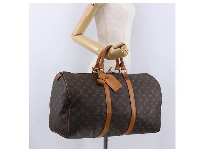 LOUIS VUITTON Monogram Keepall 50 Boston Bag M41426 LV Auth 194861 Monogramma - vista 24