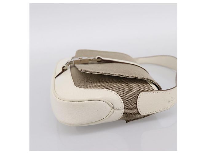 Borsa a tracolla GUCCI Jackie Canvas Beige Silver 001 3824 Auth ep15824A Argento - vista 4