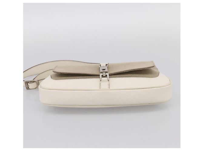 Borsa a tracolla GUCCI Jackie Canvas Beige Silver 001 3824 Auth ep15824A Argento - vista 5