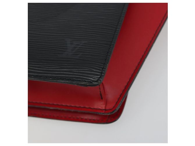 Borsa a mano LOUIS VUITTON Epi Bicolor Varenne Nero Rosso M52387 LV Auth ka5706 - vista 15