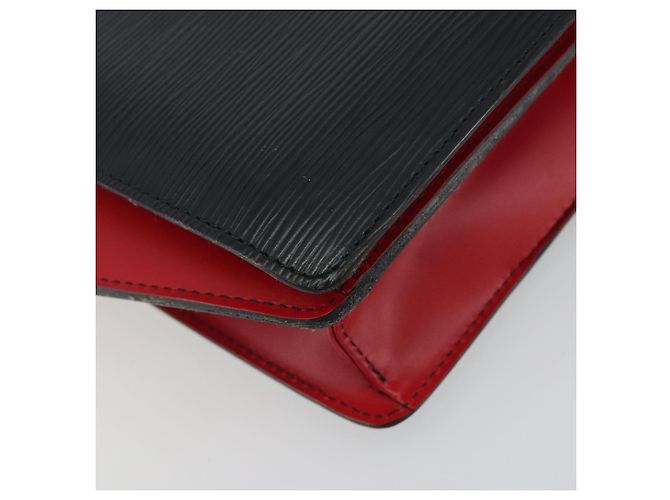 Borsa a mano LOUIS VUITTON Epi Bicolor Varenne Nero Rosso M52387 LV Auth ka5706 - vista 18