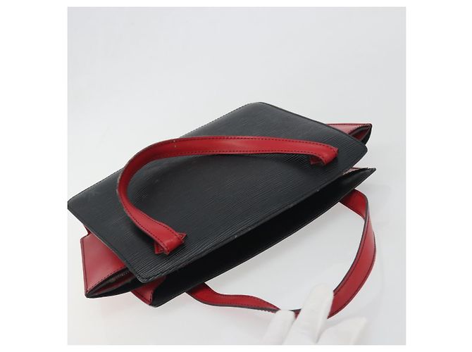 Borsa a mano LOUIS VUITTON Epi Bicolor Varenne Nero Rosso M52387 LV Auth ka5706 - vista 6