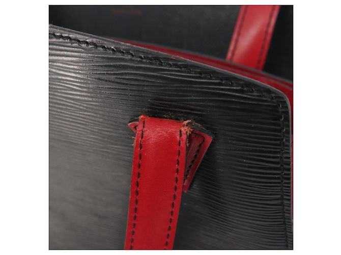 Borsa a mano LOUIS VUITTON Epi Bicolor Varenne Nero Rosso M52387 LV Auth ka5706 - vista 9