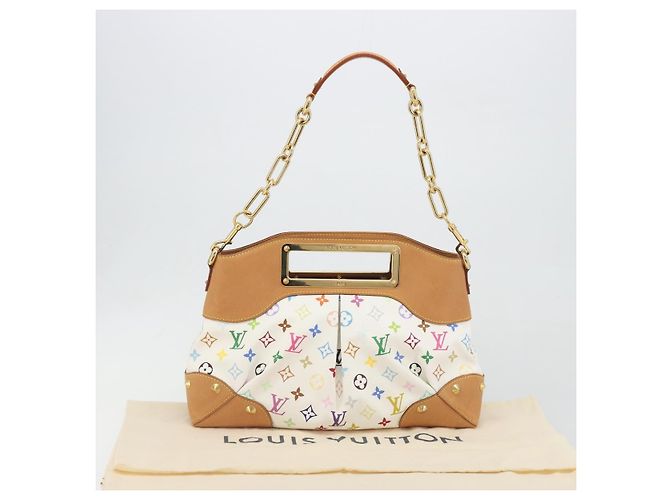 LOUIS VUITTON Monogram Multicolor Judy MM Hand Bag White M40255 LV Auth BA14883V Bianco - vista 12