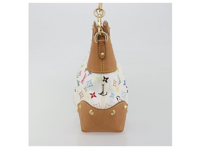 LOUIS VUITTON Monogram Multicolor Judy MM Hand Bag White M40255 LV Auth BA14883V Bianco - vista 3