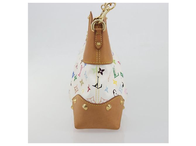 LOUIS VUITTON Monogram Multicolor Judy MM Hand Bag White M40255 LV Auth BA14883V Bianco - vista 4