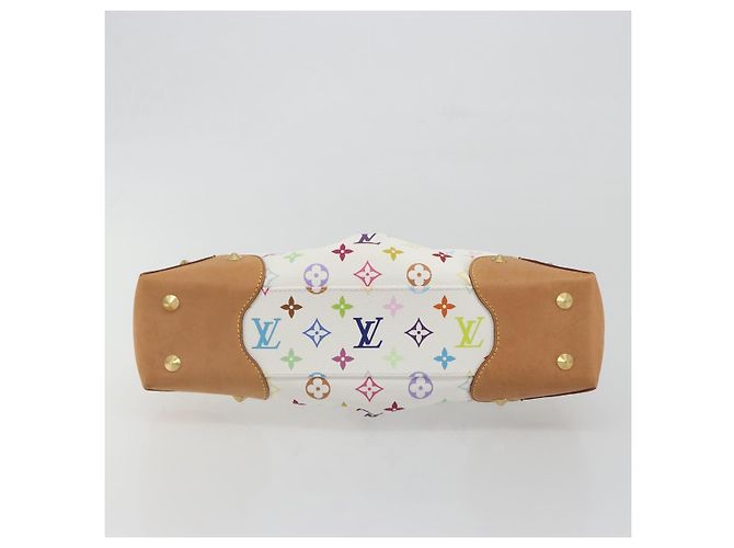 LOUIS VUITTON Monogram Multicolor Judy MM Hand Bag White M40255 LV Auth BA14883V Bianco - vista 5