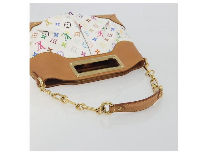 LOUIS VUITTON Monogram Multicolor Judy MM Hand Bag White M40255 LV Auth BA14883V Bianco - vista 7