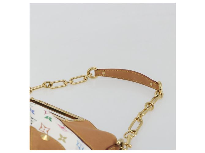 LOUIS VUITTON Monogram Multicolor Judy MM Hand Bag White M40255 LV Auth BA14883V Bianco - vista 8