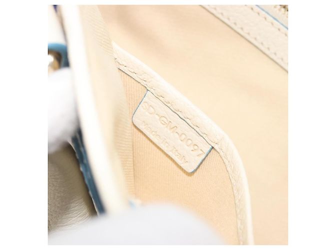 Céline CELINE Boogie Bag Canvas Navy Gold Tone Auth 198642A Blu navy - vista 12