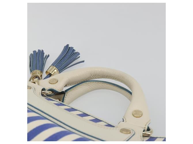 Céline CELINE Boogie Bag Canvas Navy Gold Tone Auth 198642A Blu navy - vista 14