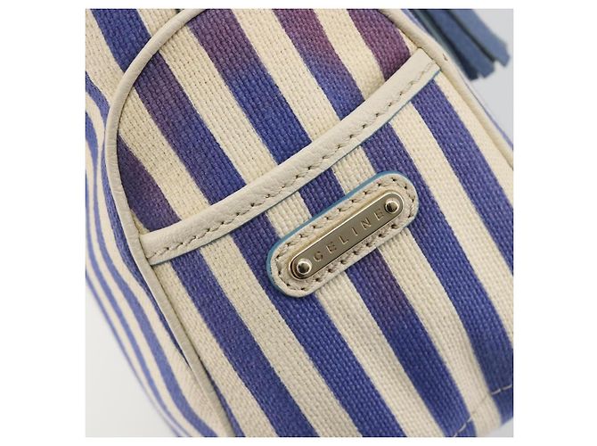 Céline CELINE Boogie Bag Canvas Navy Gold Tone Auth 198642A Blu navy - vista 18