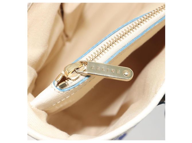 Céline CELINE Boogie Bag Canvas Navy Gold Tone Auth 198642A Blu navy - vista 24