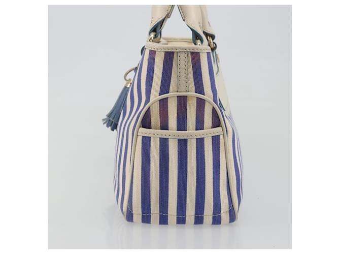 Céline CELINE Boogie Bag Canvas Navy Gold Tone Auth 198642A Blu navy - vista 3