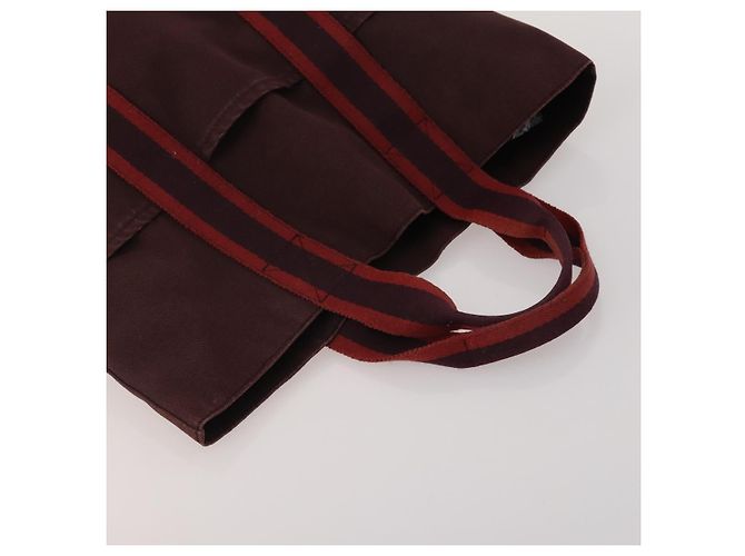 Hermès Borsa HERMES Fourre Tout in cotone, set da 4, Navy Red gray Auth BA15070 Marrone Rosso Blu navy - vista 11