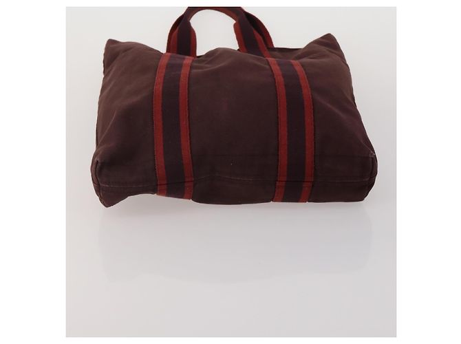 Hermès Borsa HERMES Fourre Tout in cotone, set da 4, Navy Red gray Auth BA15070 Marrone Rosso Blu navy - vista 12
