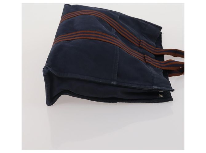 Hermès Borsa HERMES Fourre Tout in cotone, set da 4, Navy Red gray Auth BA15070 Marrone Rosso Blu navy - vista 22