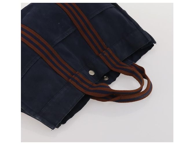 Hermès Borsa HERMES Fourre Tout in cotone, set da 4, Navy Red gray Auth BA15070 Marrone Rosso Blu navy - vista 23