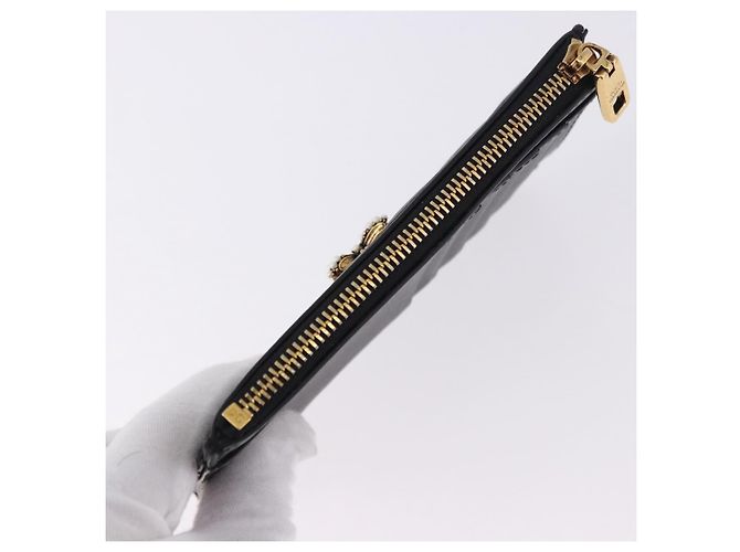 Dolce & Gabbana Portacarte DOLCE&GABBANA Devotion Medium in pelle nera e oro Auth BA14822V Nero - vista 5
