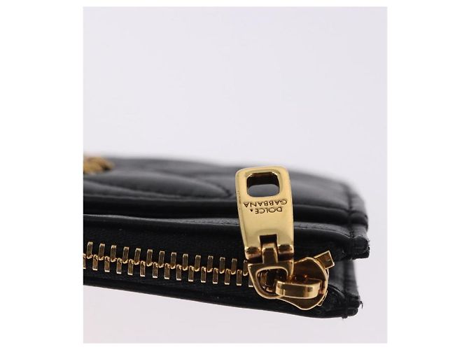 Dolce & Gabbana Portacarte DOLCE&GABBANA Devotion Medium in pelle nera e oro Auth BA14822V Nero - vista 8