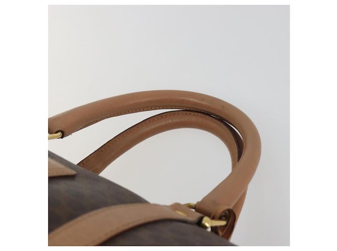 Céline Sac Boston CELINE Macadam PVC Cuir Marron Ton Or Auth 194119A - vue 14