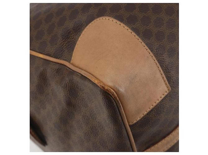 Céline Sac Boston CELINE Macadam PVC Cuir Marron Ton Or Auth 194119A - vue 15