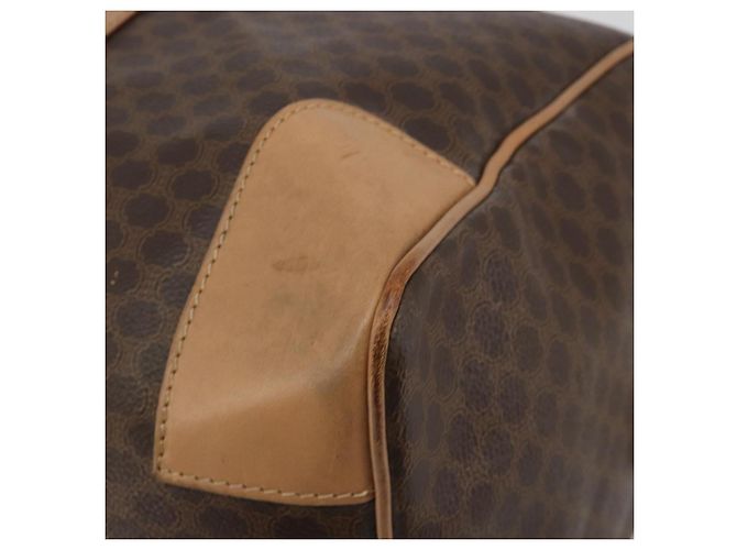 Céline Sac Boston CELINE Macadam PVC Cuir Marron Ton Or Auth 194119A - vue 16