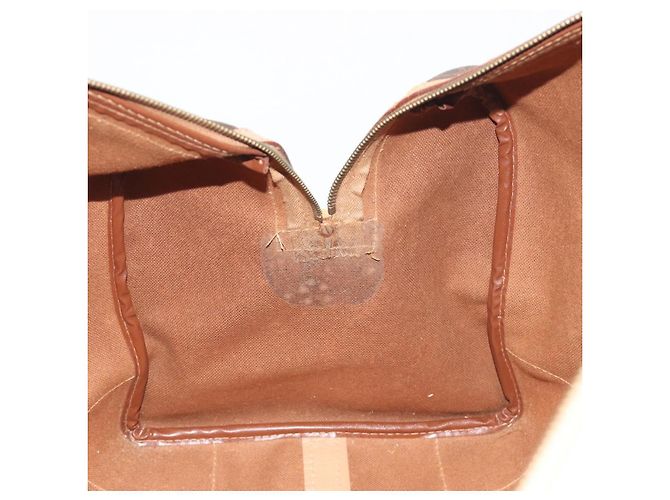 Céline Sac Boston CELINE Macadam PVC Cuir Marron Ton Or Auth 194119A - vue 22