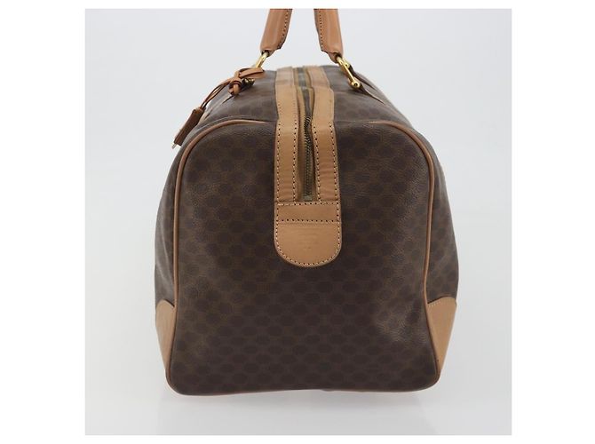 Céline Sac Boston CELINE Macadam PVC Cuir Marron Ton Or Auth 194119A - vue 3
