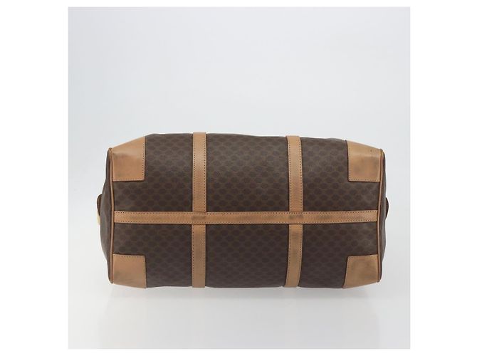 Céline Sac Boston CELINE Macadam PVC Cuir Marron Ton Or Auth 194119A - vue 5