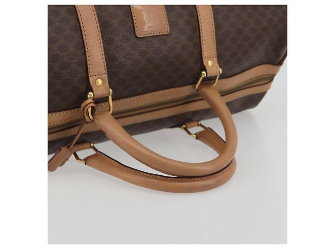 Céline Sac Boston CELINE Macadam PVC Cuir Marron Ton Or Auth 194119A - vue 7