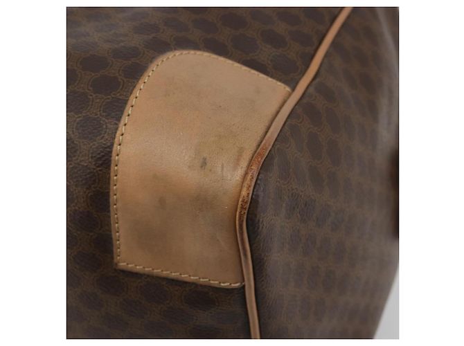 Céline Sac Boston CELINE Macadam PVC Cuir Marron Ton Or Auth 194119A - vue 8