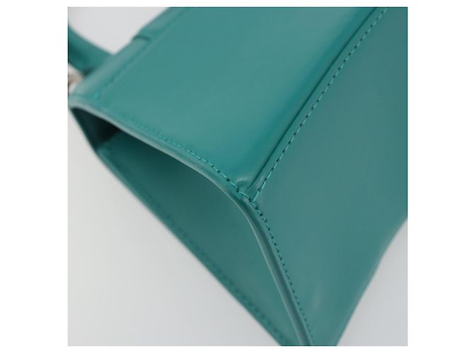 Borsa BALENCIAGA Hour Glass Small in pelle 2way Verde Argento 593546 Auth 196703M - vista 19