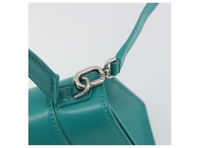 Borsa BALENCIAGA Hour Glass Small in pelle 2way Verde Argento 593546 Auth 196703M - vista 20