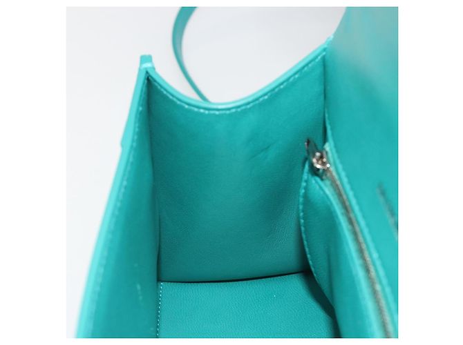 Borsa BALENCIAGA Hour Glass Small in pelle 2way Verde Argento 593546 Auth 196703M - vista 25