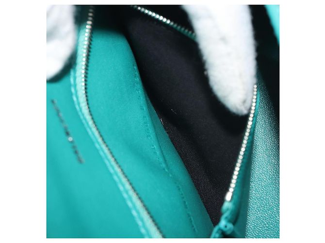 Borsa BALENCIAGA Hour Glass Small in pelle 2way Verde Argento 593546 Auth 196703M - vista 27