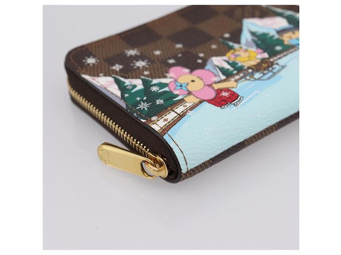 LOUIS VUITTON Damier Ebene Zippy Coin Purse N40721 LV Auth 198788M - vista 14