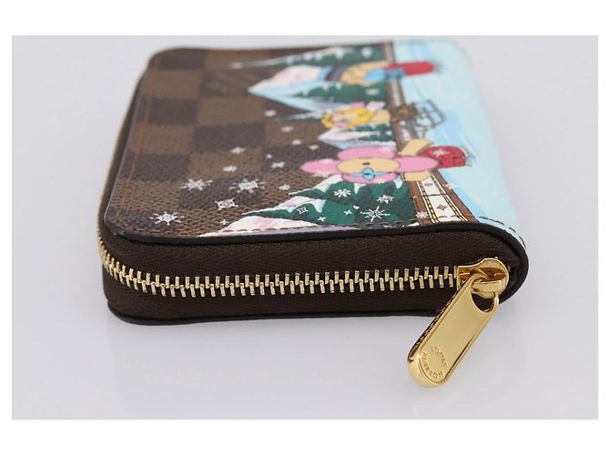 LOUIS VUITTON Damier Ebene Zippy Coin Purse N40721 LV Auth 198788M - vista 3