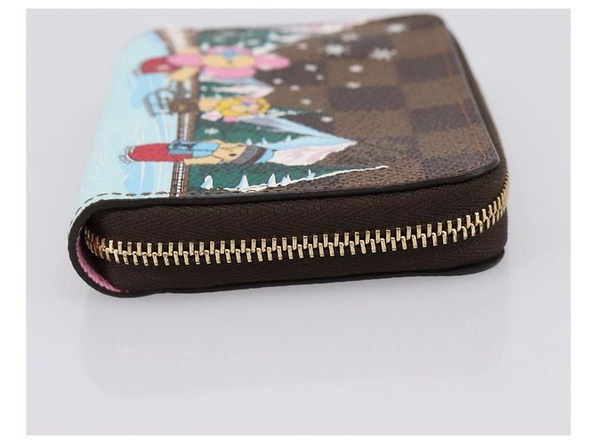 LOUIS VUITTON Damier Ebene Zippy Coin Purse N40721 LV Auth 198788M - vista 4
