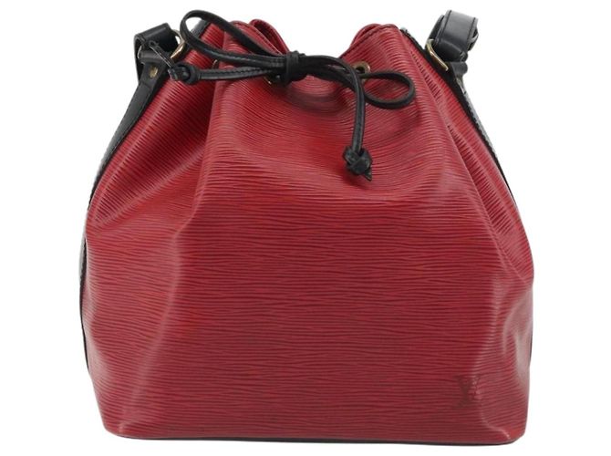 LOUIS VUITTON Epi Petit Noe Shoulder Bag Bicolor Black Red M44172 LV Auth ka5782 Nero Rosso - vista 13