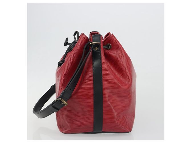 LOUIS VUITTON Epi Petit Noe Shoulder Bag Bicolor Black Red M44172 LV Auth ka5782 Nero Rosso - vista 3