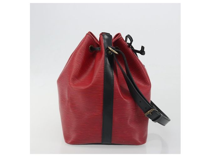 LOUIS VUITTON Epi Petit Noe Shoulder Bag Bicolor Black Red M44172 LV Auth ka5782 Nero Rosso - vista 4