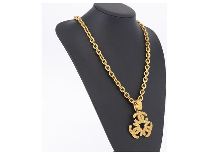 Collana CHANEL COCO Metallo Tono Oro CC Auth 198801V - vista 15