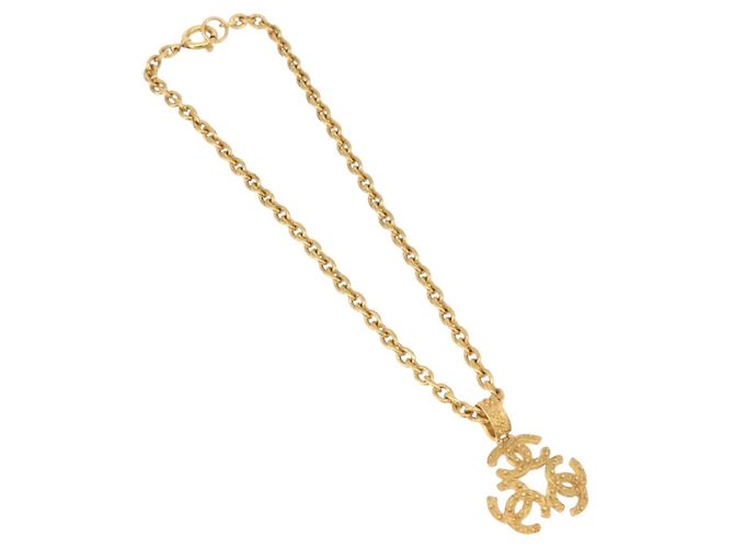 Collana CHANEL COCO Metallo Tono Oro CC Auth 198801V - vista 2