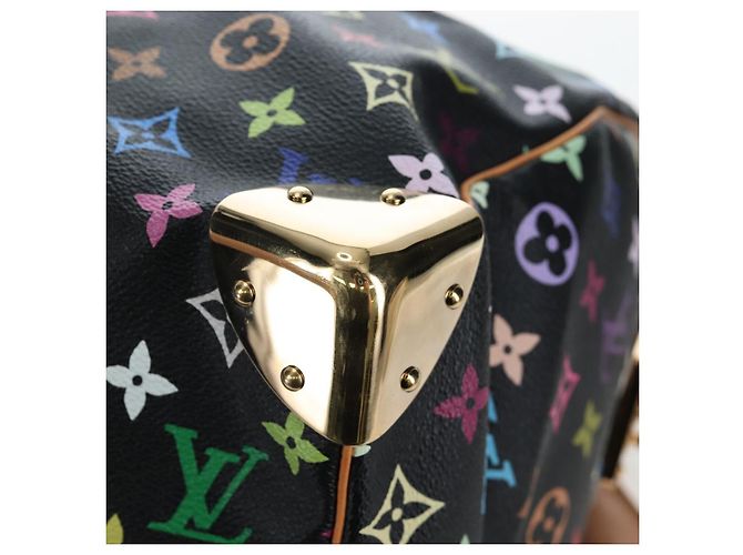 Borsa LOUIS VUITTON Monogram Multicolor Keepall 45 Nera M92640 Auth 195545SV Nero - vista 15