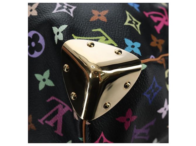 Borsa LOUIS VUITTON Monogram Multicolor Keepall 45 Nera M92640 Auth 195545SV Nero - vista 17