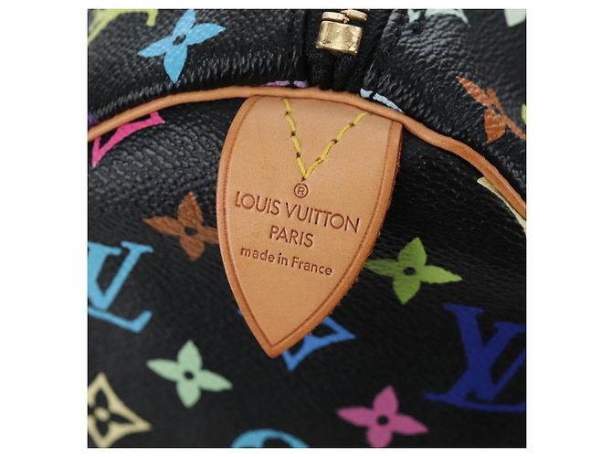 Borsa LOUIS VUITTON Monogram Multicolor Keepall 45 Nera M92640 Auth 195545SV Nero - vista 18